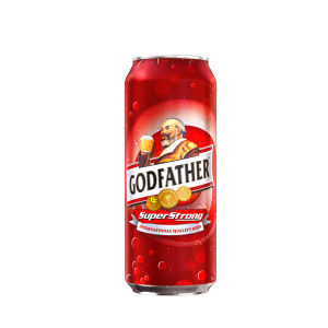 GODFATHER STRONG BEER CANS 500ML–6.8%-24PK (6 x 4PK) (BBD–30/09/2026)
