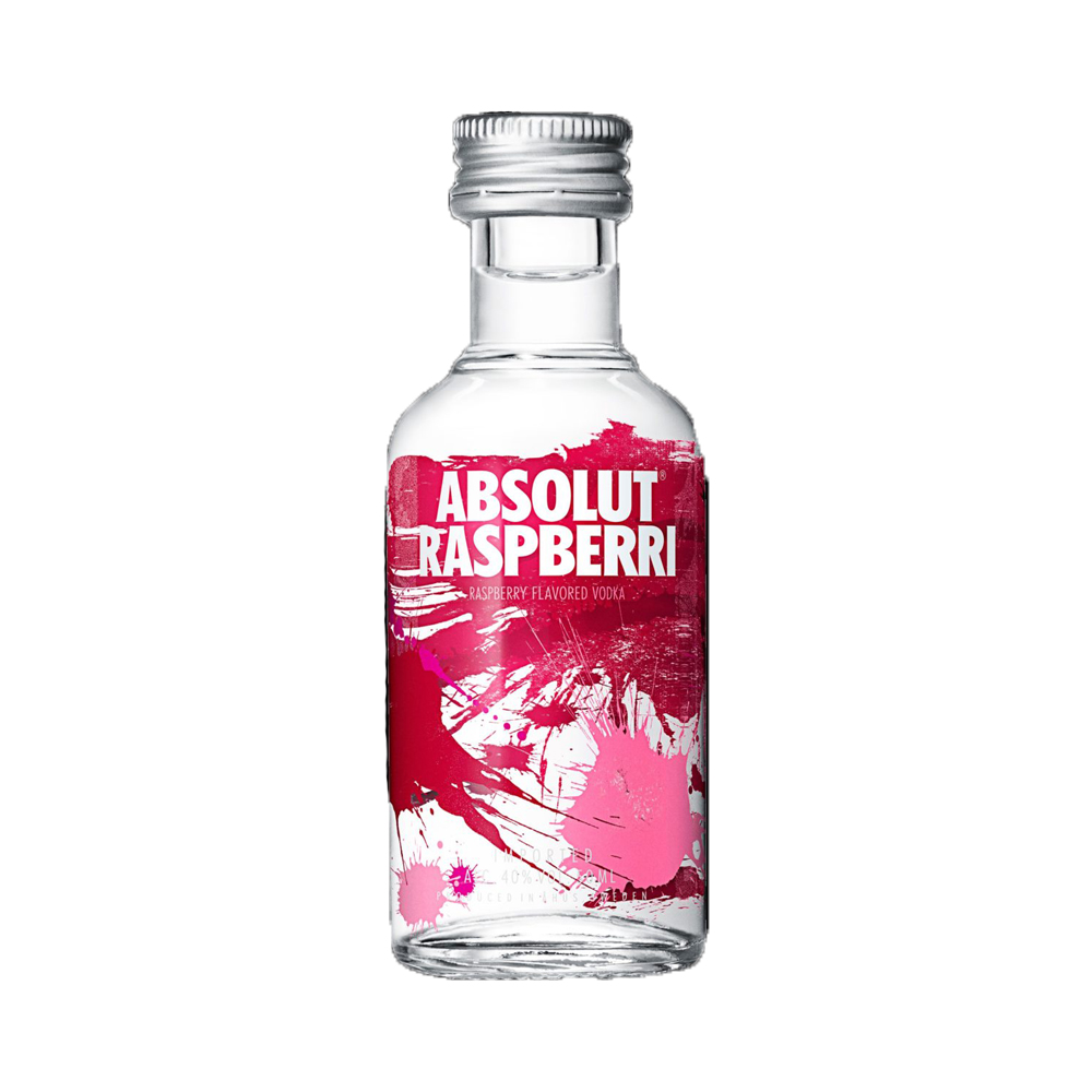 ABSOLUT RASPBERRI VODKA 50ML-12PK