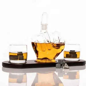 MIDDLE FINGER WHISKEY/WINE DECANTER SET 1000ML