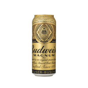 BUDWEISER MAGNUM BEER CANS 500ML-5.9%-24PK (2 x 12PK) (RRP: $4.99/CAN) (BBD–03/02/2027)