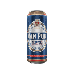 VAN PUR SUPER STRONG BEER CANS-12%-24 PK (6*4PK) (RRP: $6.99/CAN) (BBD–18/07/2027)