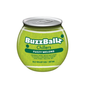 BUZZBALLZ TENNIS WITH PARTITION (FUZZY MELON)187ML-12PK
