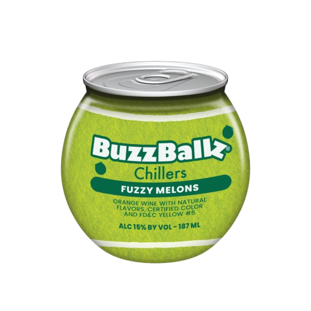 BUZZBALLZ TENNIS WITH PARTITION (FUZZY MELON)187ML-12PK