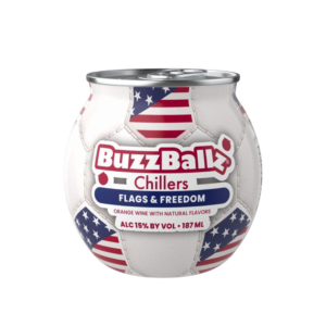 BUZZBALLZ SOCCER PINEAPPLE ORANGE (FLAGS & FREEDOM)187ML-12PK